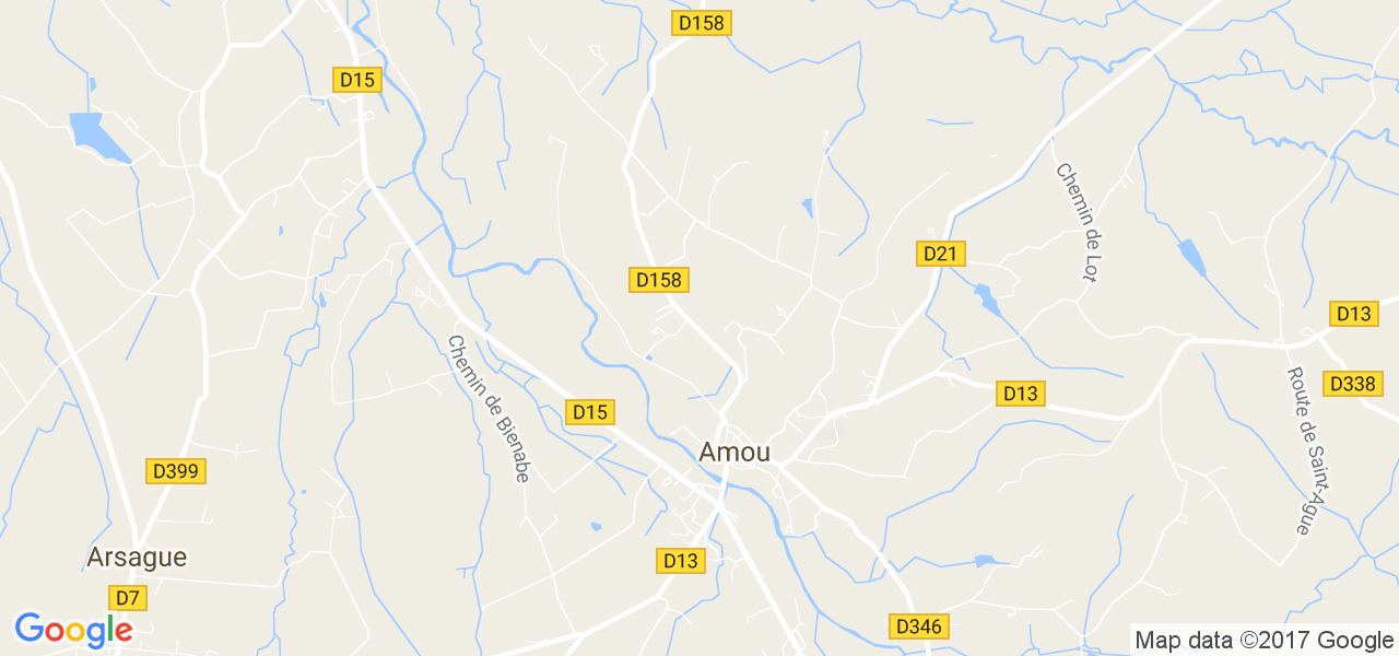 map de la ville de Amou