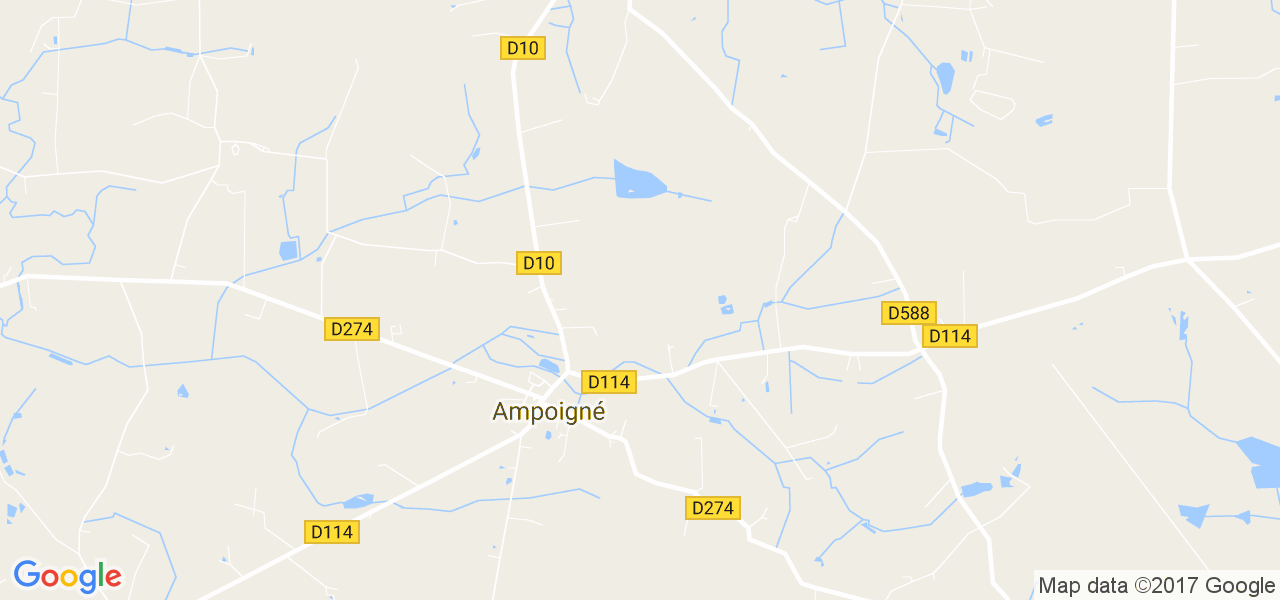 map de la ville de Ampoigné