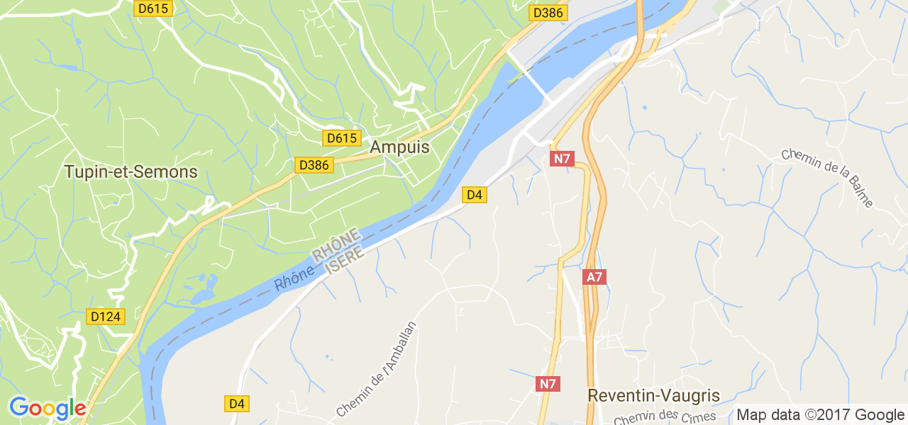 map de la ville de Ampuis