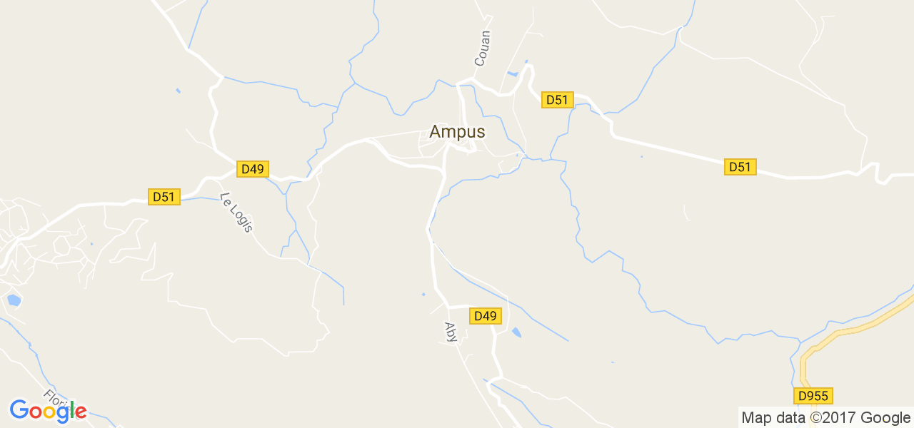 map de la ville de Ampus