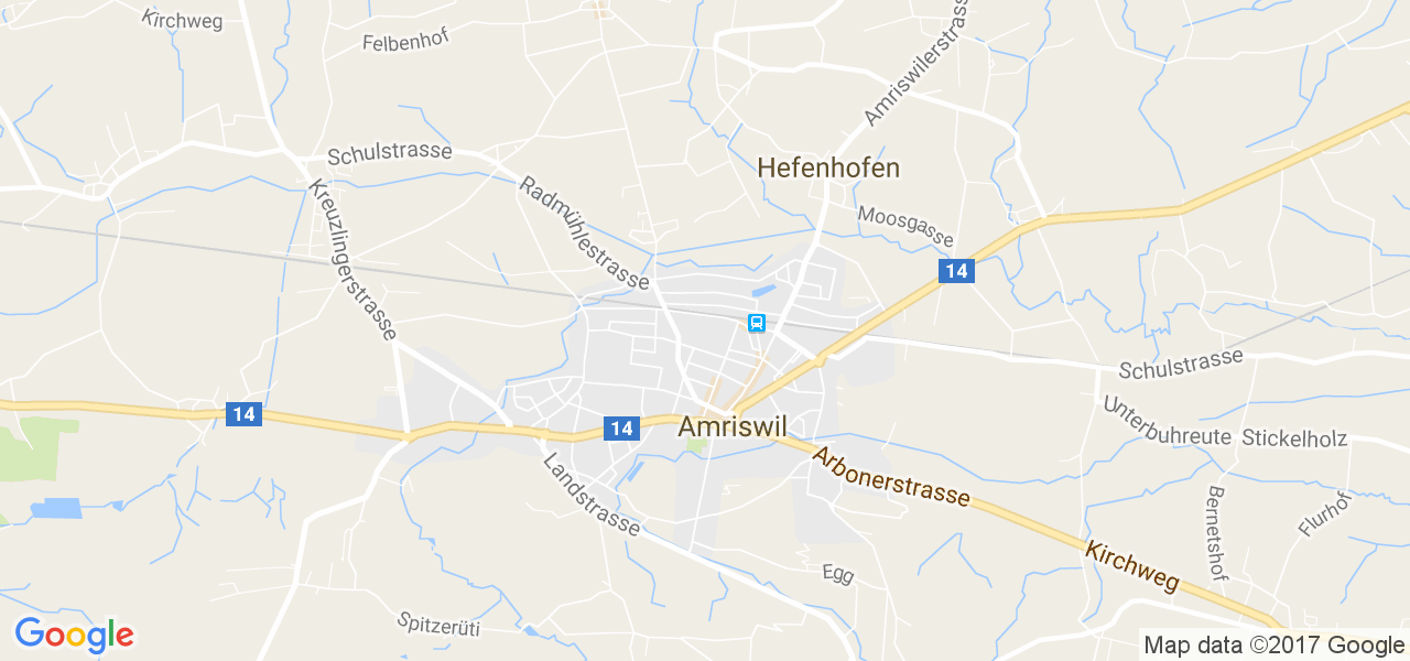 map de la ville de Amriswil