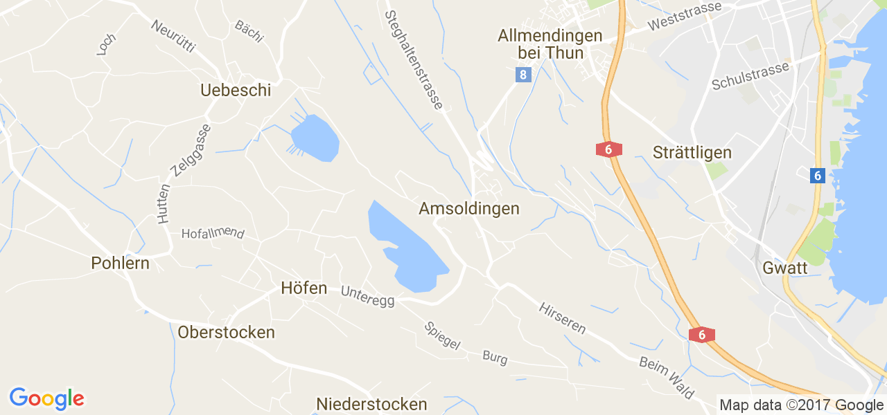 map de la ville de Amsoldingen