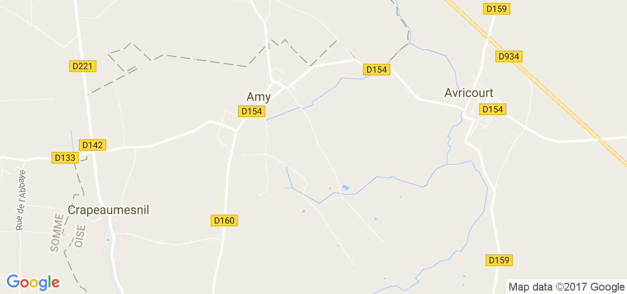 map de la ville de Amy