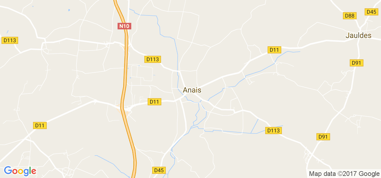 map de la ville de Anais