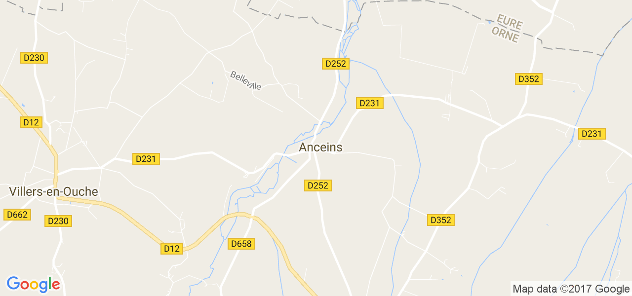 map de la ville de Anceins