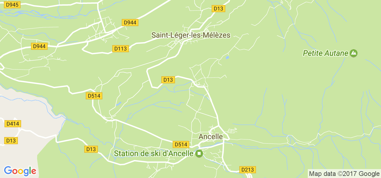 map de la ville de Ancelle