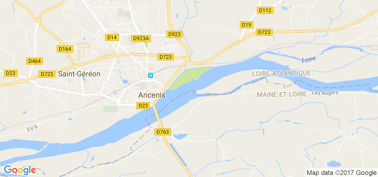 map de la ville de Ancenis