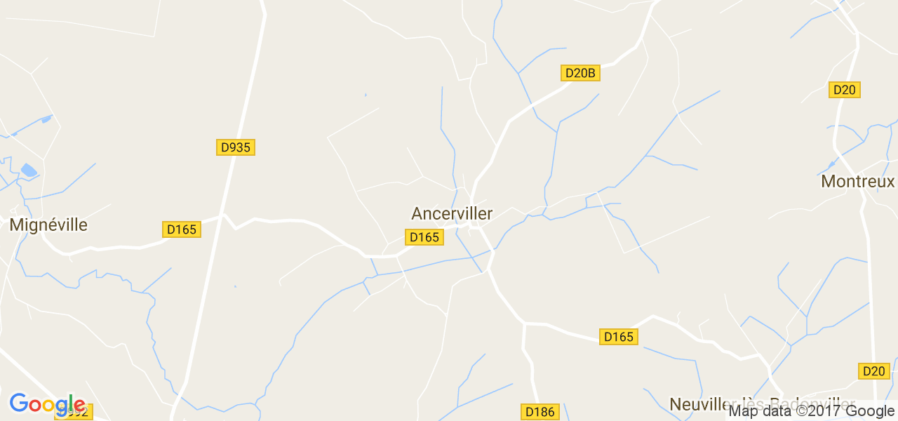 map de la ville de Ancerviller