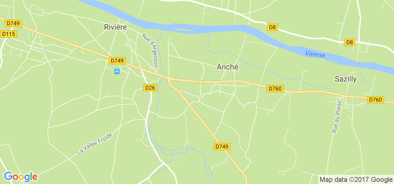 map de la ville de Anché