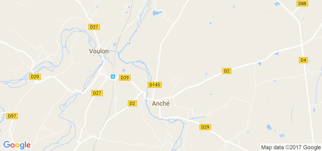 map de la ville de Anché