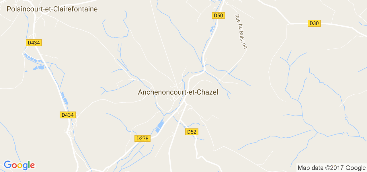 map de la ville de Anchenoncourt-et-Chazel