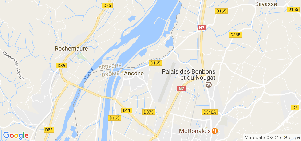 map de la ville de Ancône