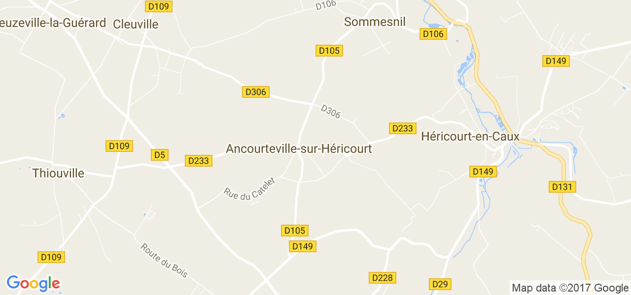 map de la ville de Ancourteville-sur-Héricourt