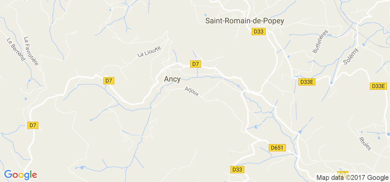 map de la ville de Ancy