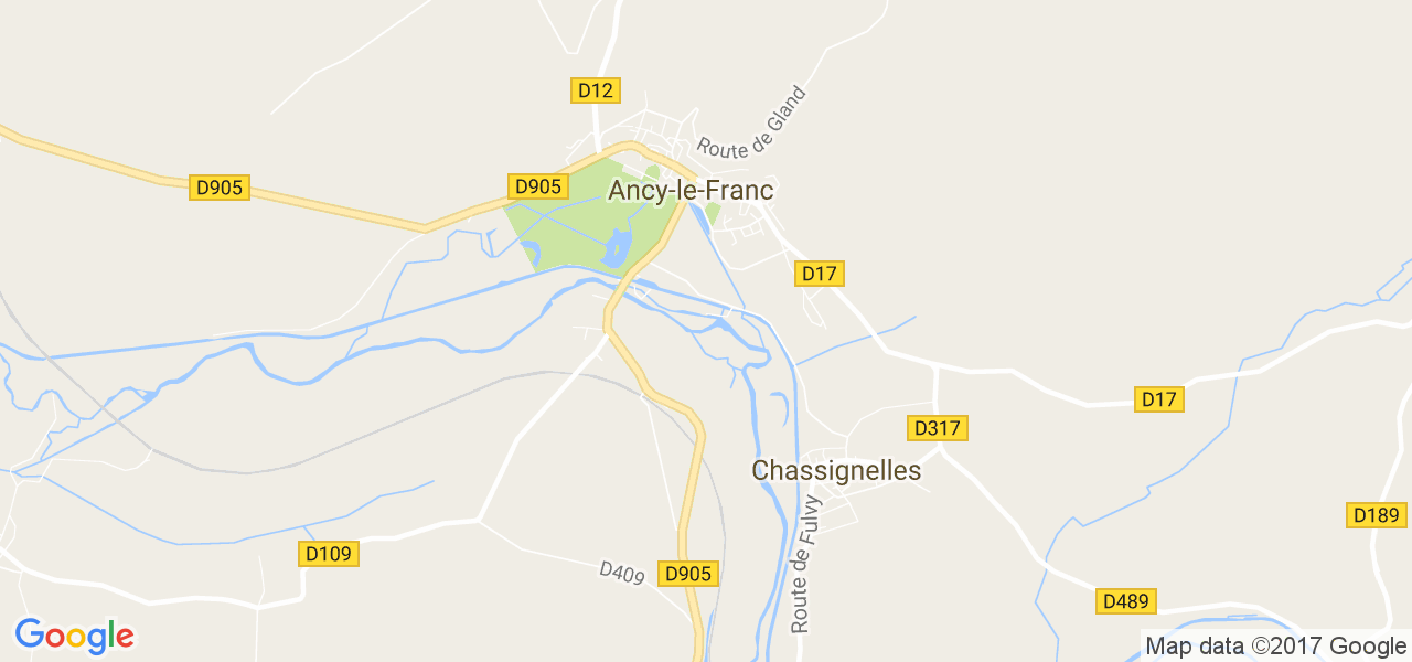 map de la ville de Ancy-le-Franc