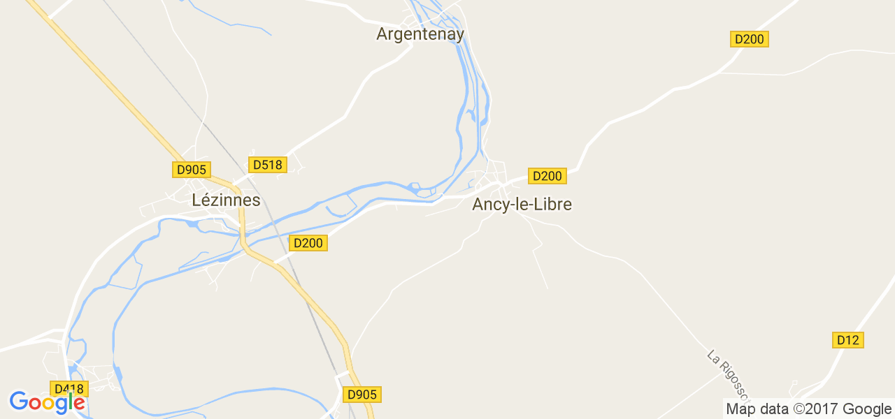 map de la ville de Ancy-le-Libre