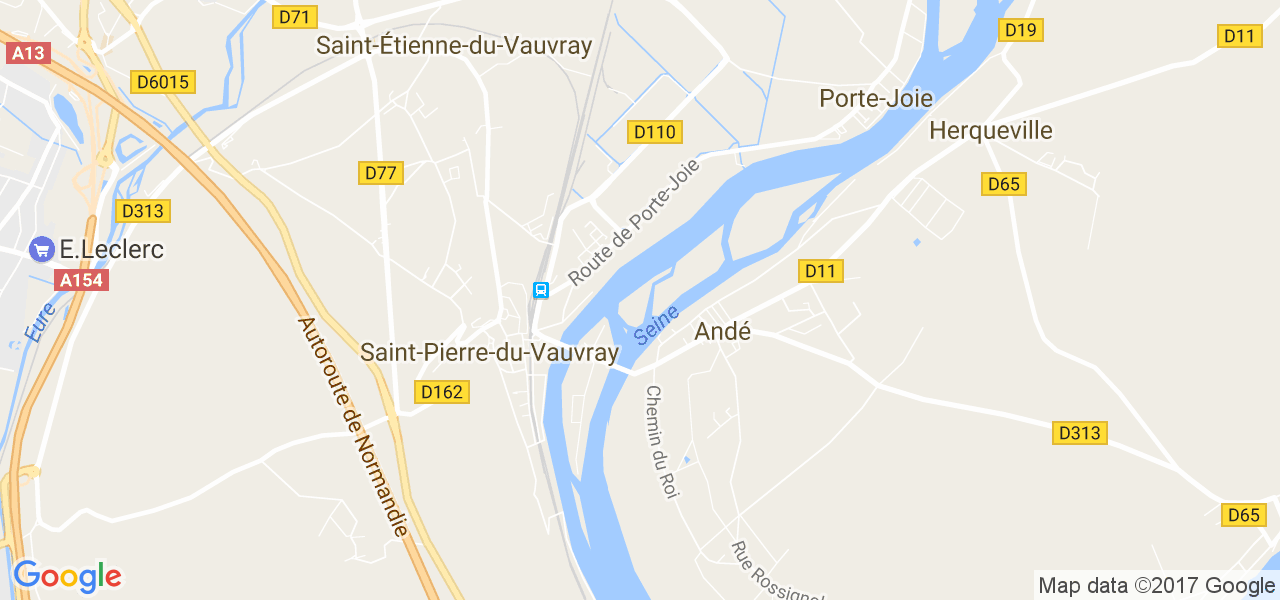 map de la ville de Andé