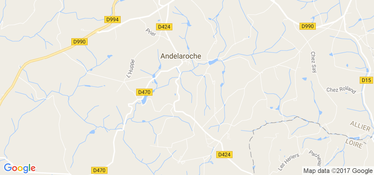 map de la ville de Andelaroche