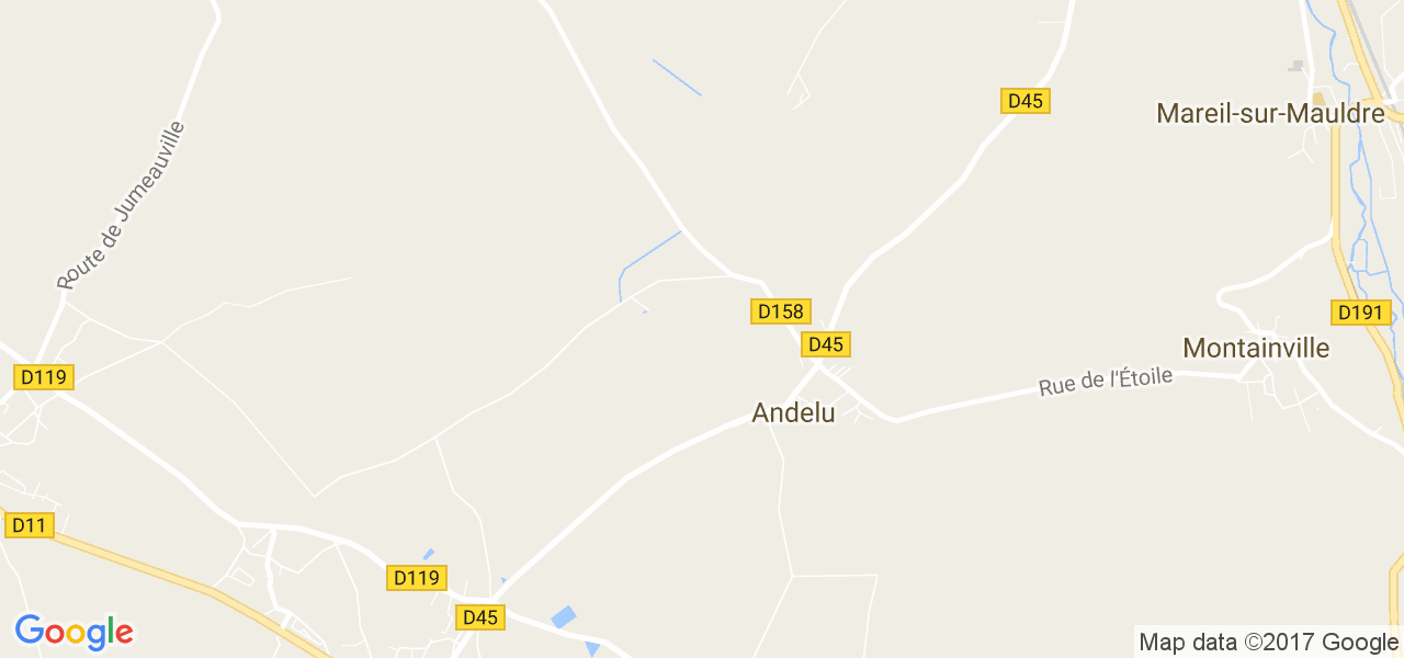 map de la ville de Andelu