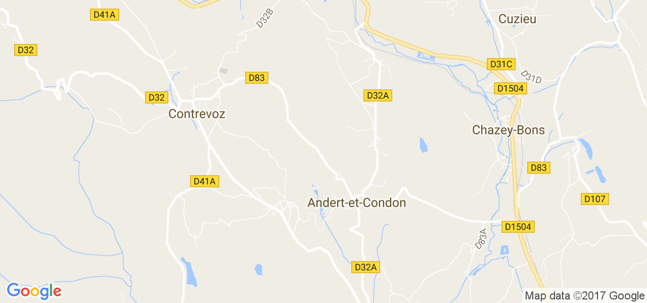 map de la ville de Andert-et-Condon