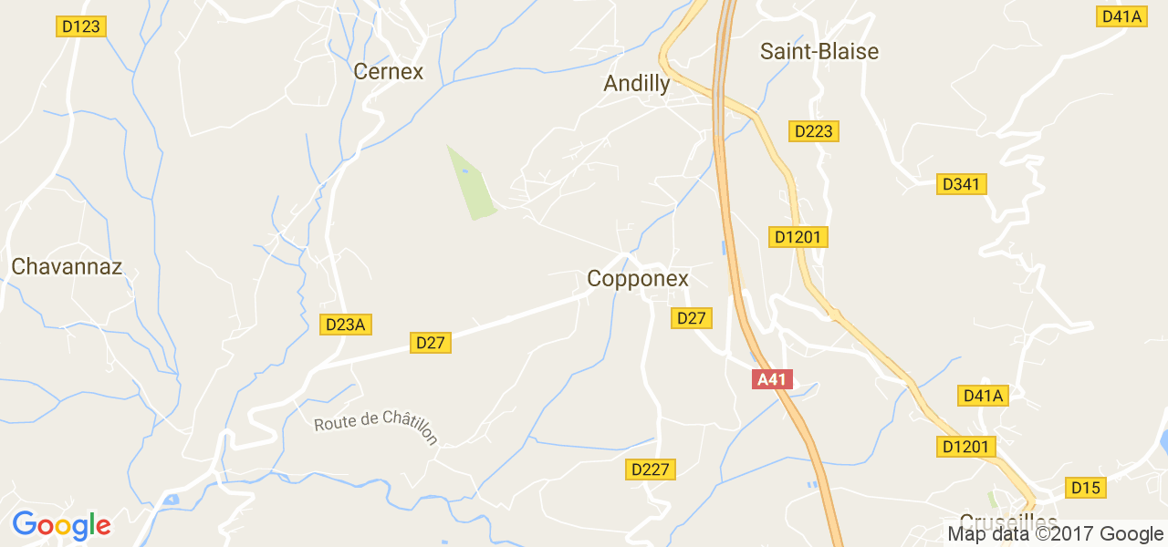 map de la ville de Andilly