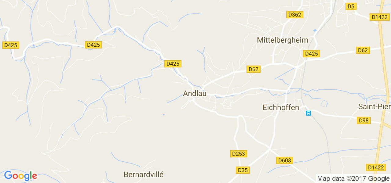 map de la ville de Andlau