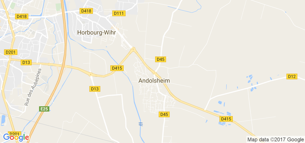 map de la ville de Andolsheim