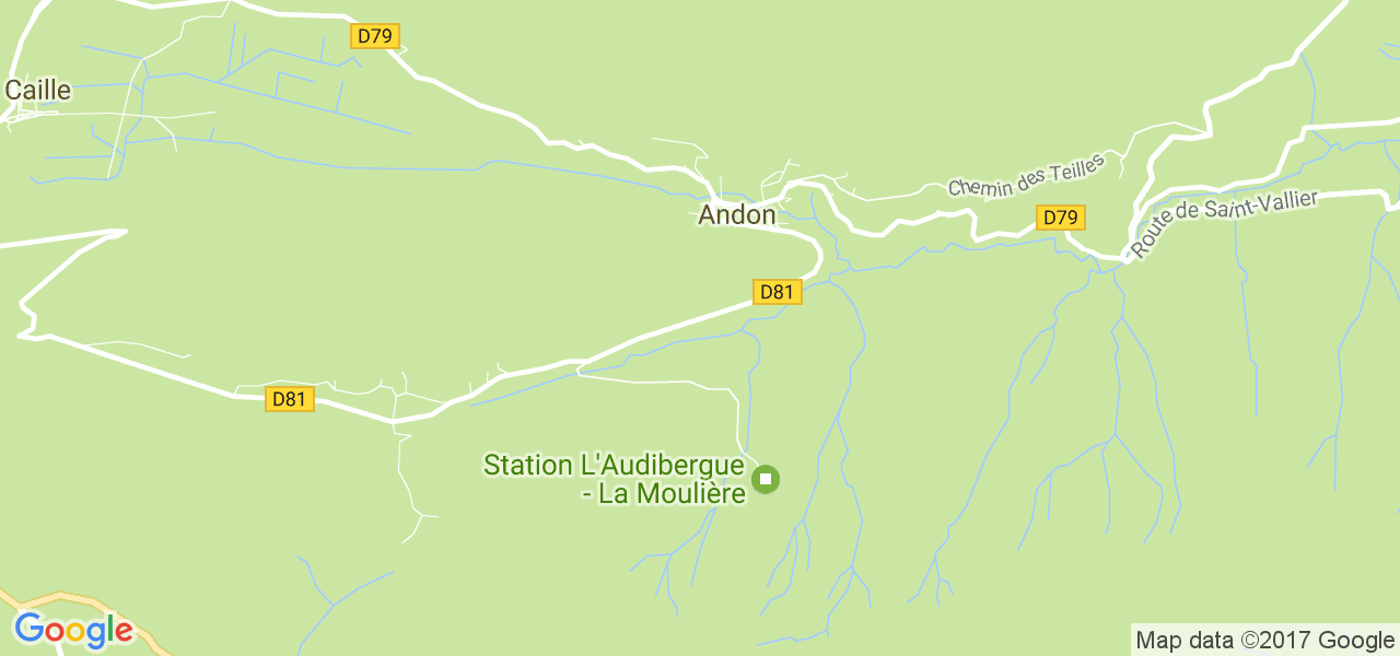 map de la ville de Andon