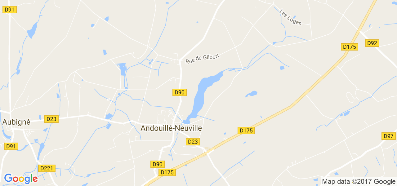 map de la ville de Andouillé-Neuville