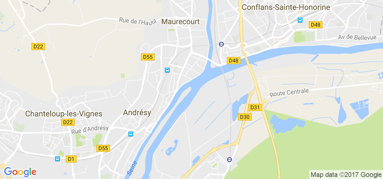 map de la ville de Andrésy