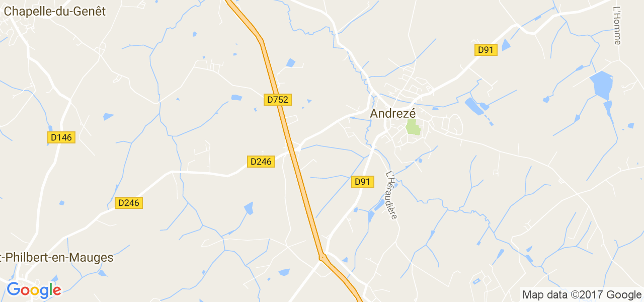 map de la ville de Andrezé