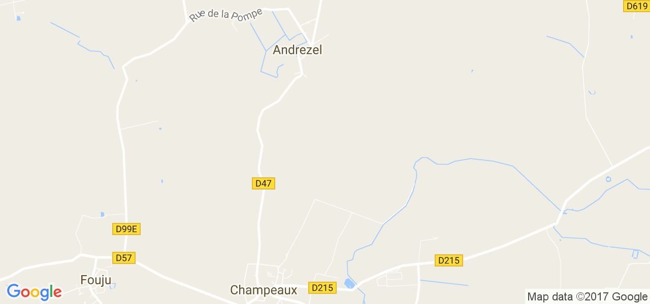 map de la ville de Andrezel