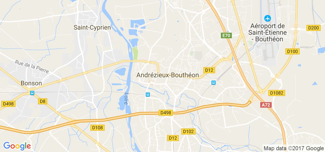 map de la ville de Andrézieux-Bouthéon