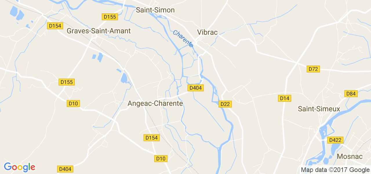 map de la ville de Angeac-Charente