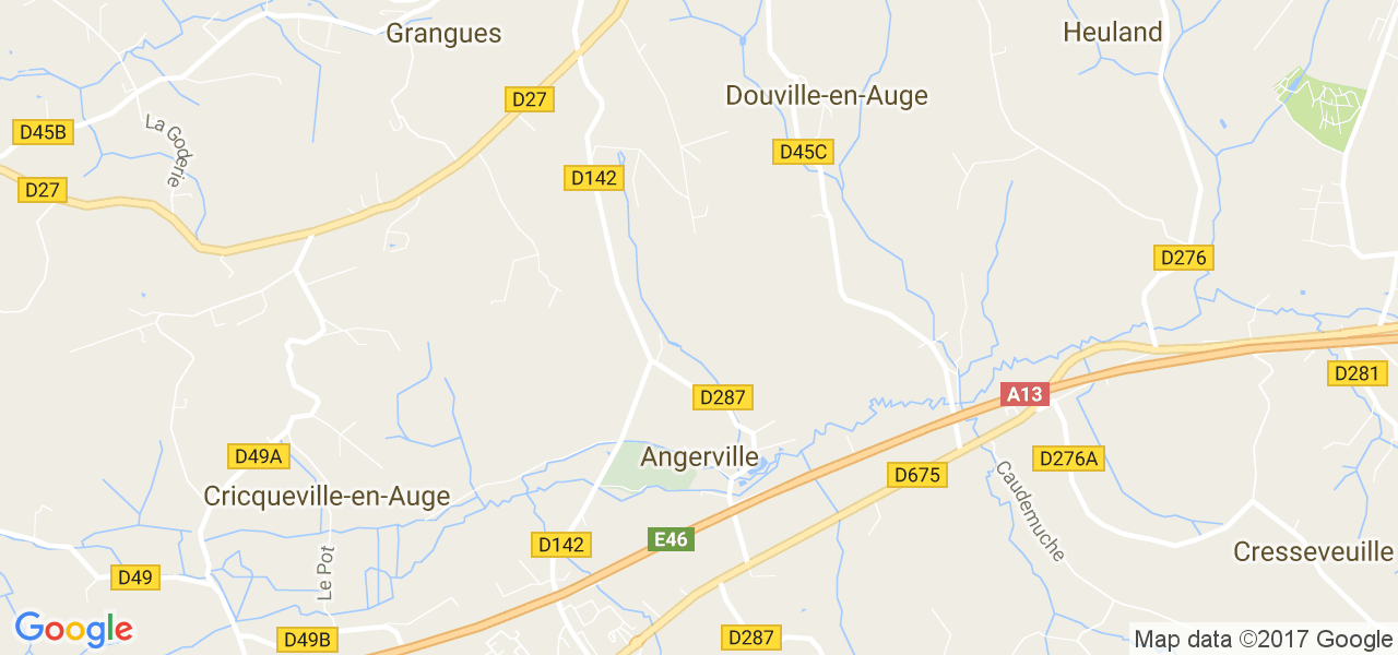 map de la ville de Angerville