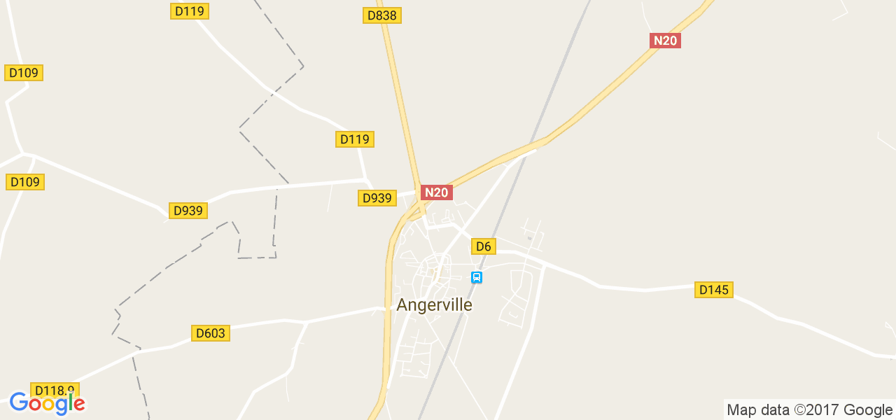 map de la ville de Angerville
