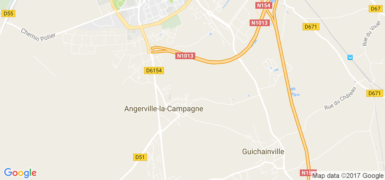 map de la ville de Angerville-la-Campagne