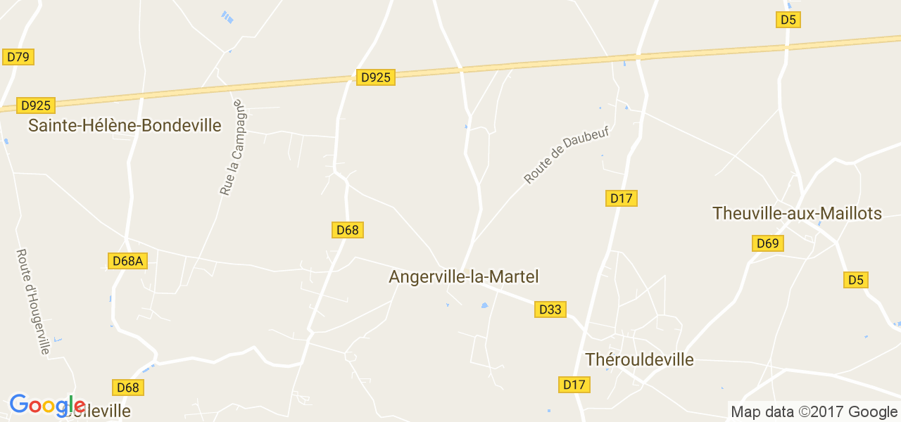 map de la ville de Angerville-la-Martel