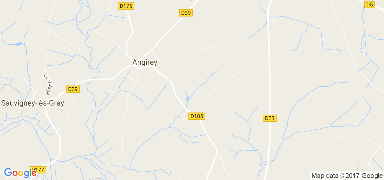 map de la ville de Angirey