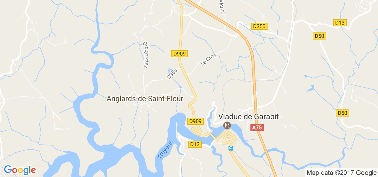 map de la ville de Anglards-de-Saint-Flour