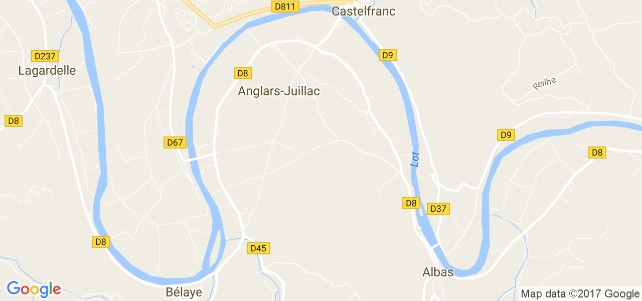 map de la ville de Anglars-Juillac