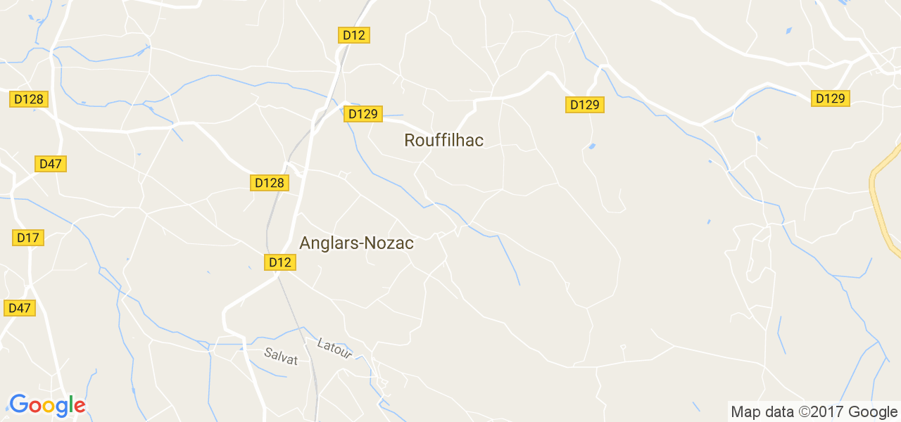 map de la ville de Anglars-Nozac