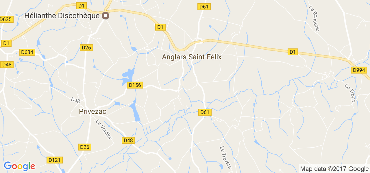 map de la ville de Anglars-Saint-Félix