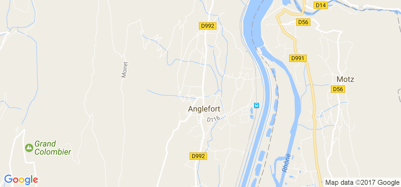 map de la ville de Anglefort