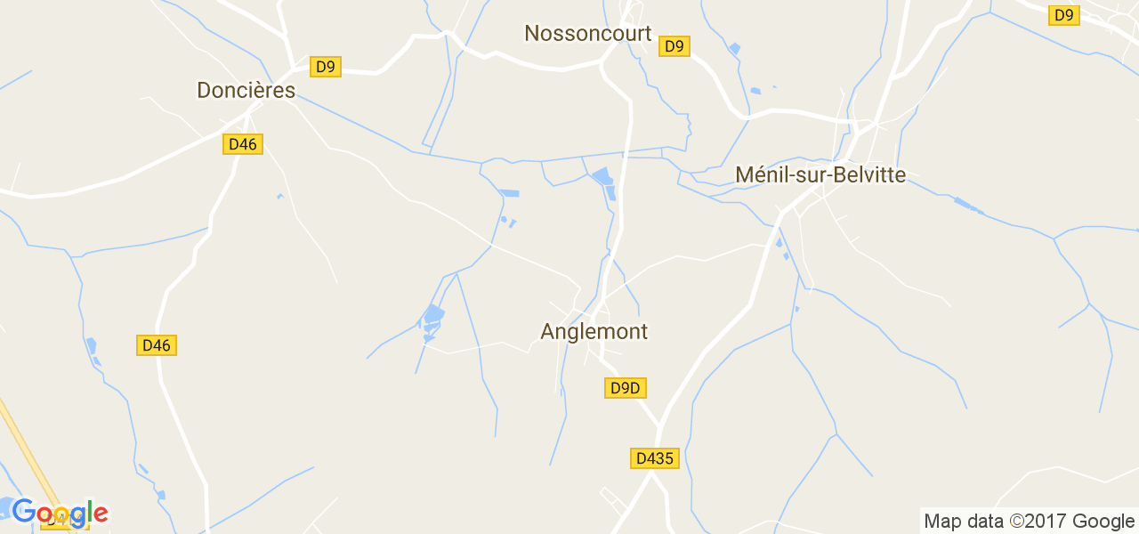 map de la ville de Anglemont