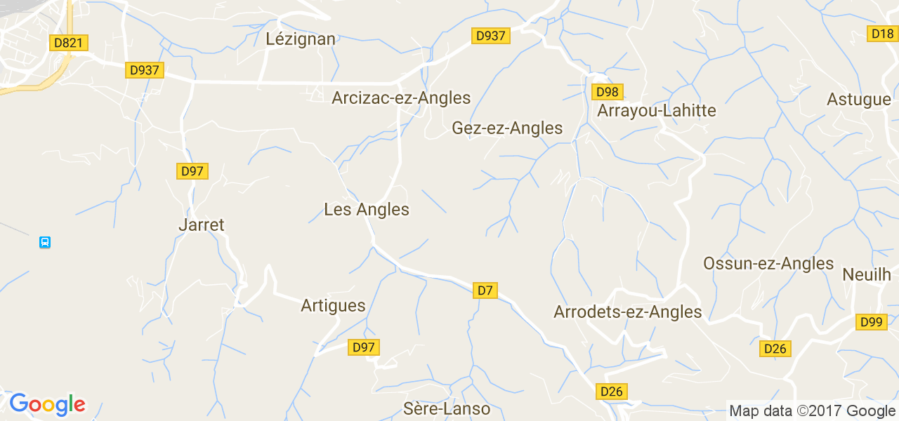 map de la ville de Angles