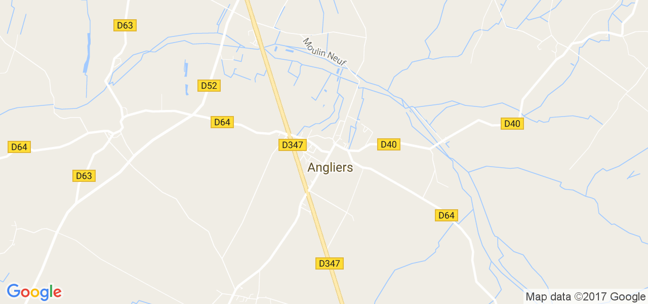 map de la ville de Angliers