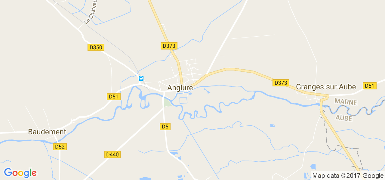 map de la ville de Anglure