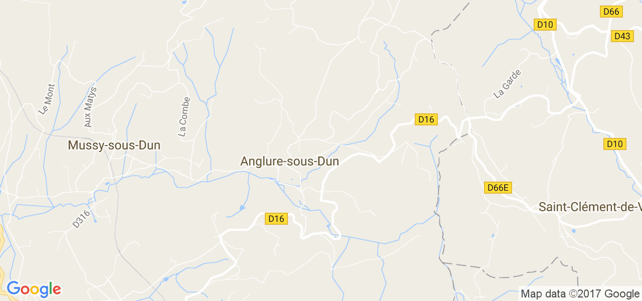 map de la ville de Anglure-sous-Dun