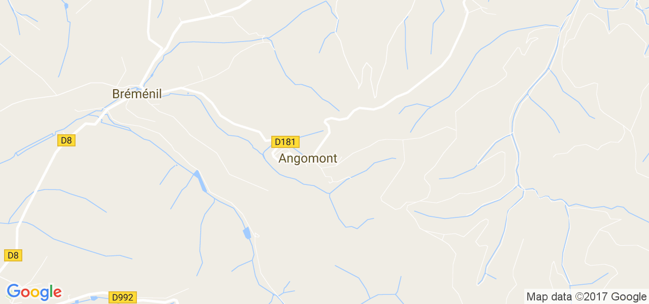 map de la ville de Angomont